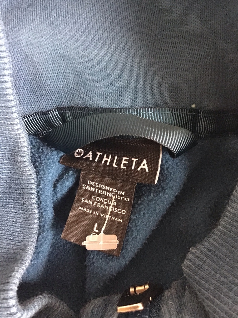 Athleta Triumph Hoodie Jacket Teal size Large - Picture 8 of 8